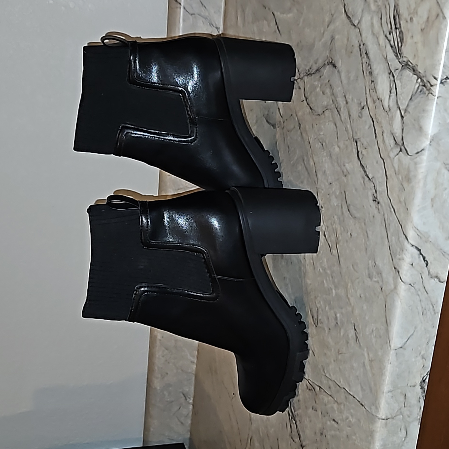 Soda Chunky Heel Ankle Boots
